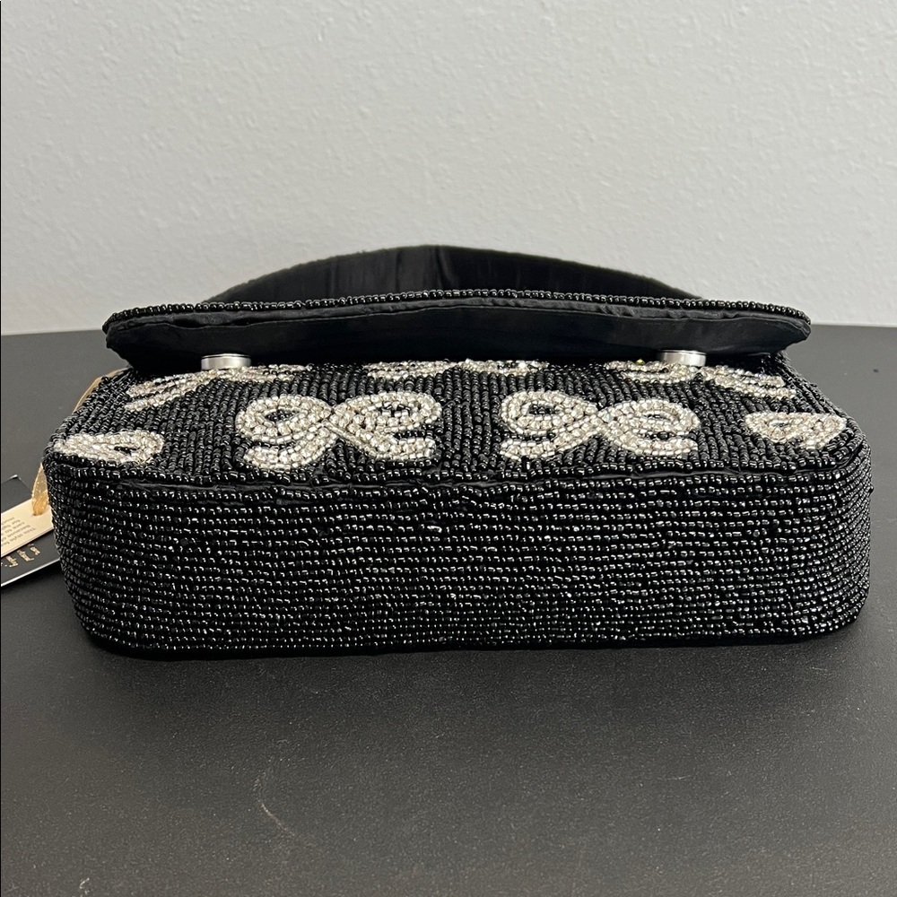 From India To You | Beaded Silver Bow Shoulder Bag - Picture 9 of 10